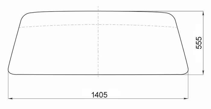 Стекло лобовое ВАЗ 2121 Нива / ВАЗ 2329 NIVA Pickup 95-06 прозрачное без оттенка, голубая полоса-светофильтр FUYAO 4501ACLBL - изображение