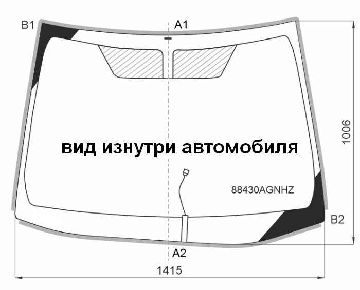 Стекло лобовое (Обогрев щеток / Молдинг) Toyota Corolla (E210) 18- / Corolla USA 18- <b>FUYAO 8430AGNHZ</b> - изображение