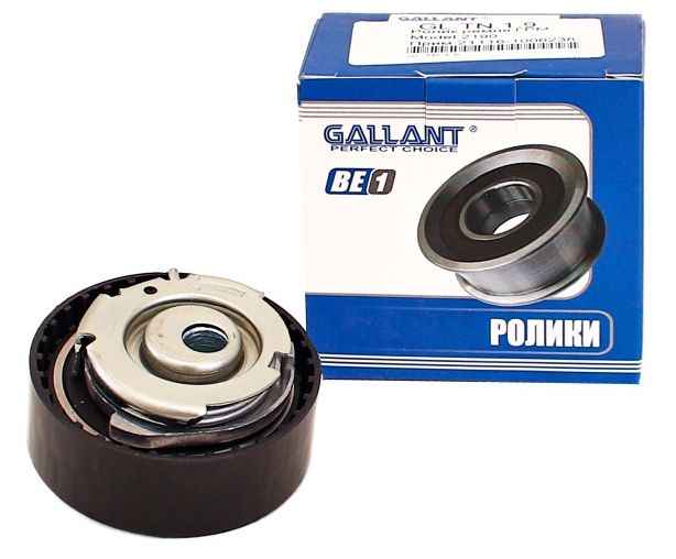 Ролик натяжителя ВАЗ 2190 Гранта (8кл) самонатяжной <b>GALLANT GL.TN.1.9</b> - изображение