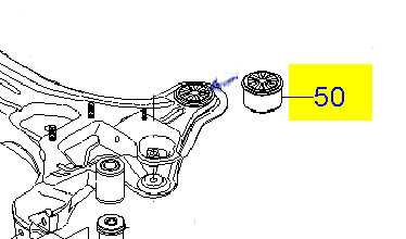 Сайлентблок балки передней подвески <b>GENERAL MOTORS 96535066</b> - изображение