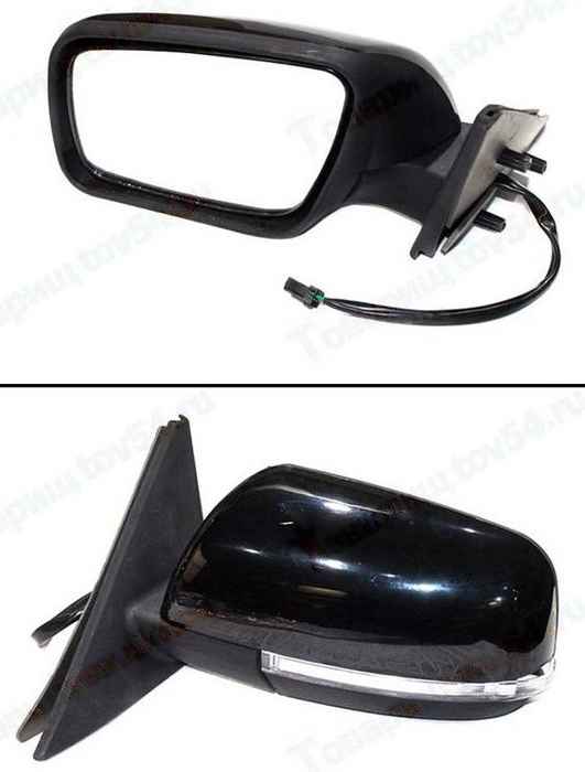 Зеркало заднего вида наружное ВАЗ 2171 Приора нового образца левое электропривод, обогрев, поворотник <b>ГРАНД РИ АЛ 21564</b> - изображение