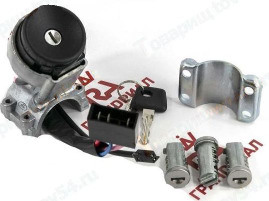 Замок зажигания ВАЗ 1118 Калина с личинками замков дверей <b>ГРАНД РИ АЛ 23040</b> - изображение