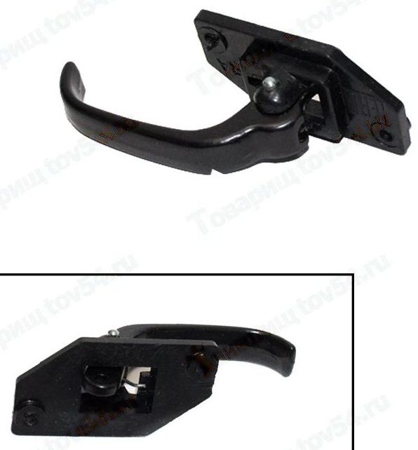 Ручка двери внутренняя ВАЗ 2105-2107 (крючок) черный <b>ГРАНД РИ АЛ 50006</b> - изображение