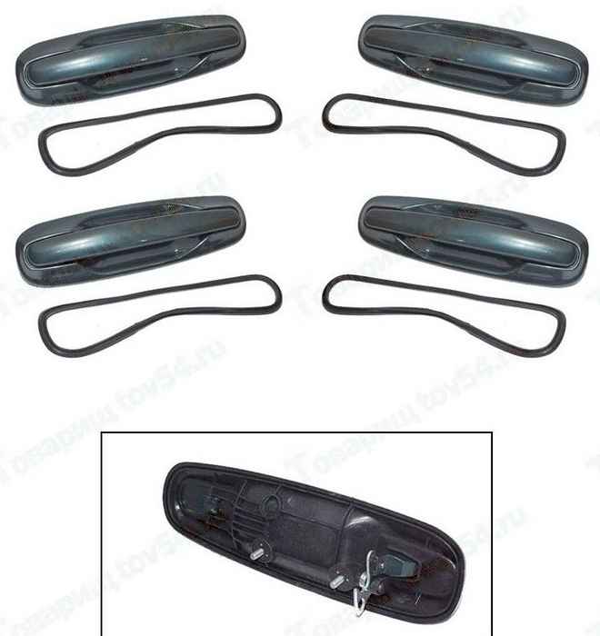 Ручка двери наружная ВАЗ 2110, 2170 Приора ЕВРО комплект 4шт СОЧИ <b>ГРАНД РИ АЛ 50282</b> - изображение