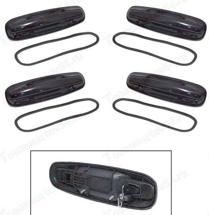 Ручка двери наружная ВАЗ 2110, 2170 Приора ЕВРО комплект 4шт КОСМОС <b>ГРАНД РИ АЛ 50288</b> - изображение