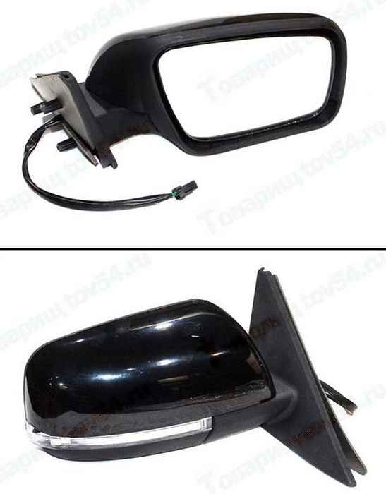 Зеркало заднего вида наружное ВАЗ 2171 Приора нового образца правое электропривод, обогрев, поворотник <b>ГРАНД РИ АЛ 50481</b> - изображение