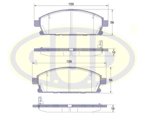 Колодки пер nis x-trailpathfinder 97- <b>G.U.D GBP067412</b> - изображение