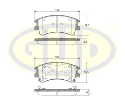 Колодки пер maz 6 gg/gy 2.0di 136hp/2.0i/2.2i 02- <b>G.U.D GBP097002</b> - изображение Колодки пер maz 6 gg/gy 2.0di 136hp/2.0i/2.2i 02- <b>G.U.D GBP097002</b> - изображение