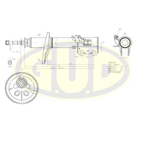 Амортизатор toy carina е 1,6 92-97 r (b4) пер <b>G.U.D GSA333197</b> - изображение
