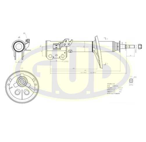 Амортизатор toy carina е 1,6 92-97 l (b4) пер <b>G.U.D GSA333198</b> - изображение