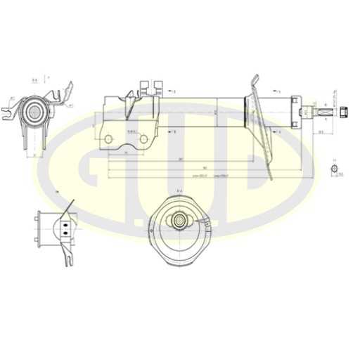 Амортизатор nis x-trail 01- пер r <b>G.U.D GSA334360</b> - изображение