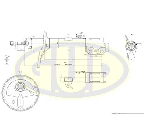 Амортизатор toy rav 4 1.82.02.0d-4d 00- пер l <b>G.U.D GSA335041</b> - изображение