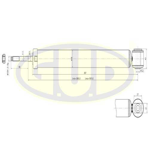Амортизатор подвески <b>G.U.D GSA343352</b> - изображение