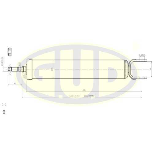Амортизатор nis qashqai 02.07- зад <b>G.U.D GSA349079</b> - изображение