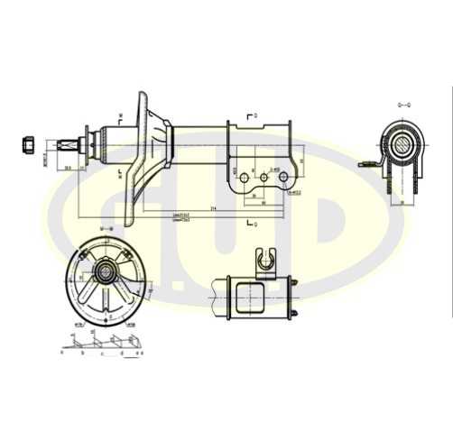 Амортизатор подвески <b>G.U.D GSA634045</b> - изображение