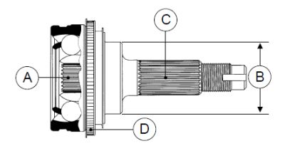 -_[4341028020] !шрус наружн. Toyota Liteace/Townace 2.0/2. <b>H.D.K. TO-18A48</b> - изображение