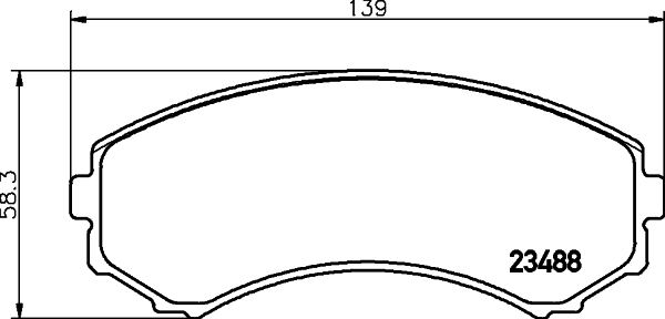 Колодки тормозные NAO <b>HELLA 8DB355027-551</b> - изображение