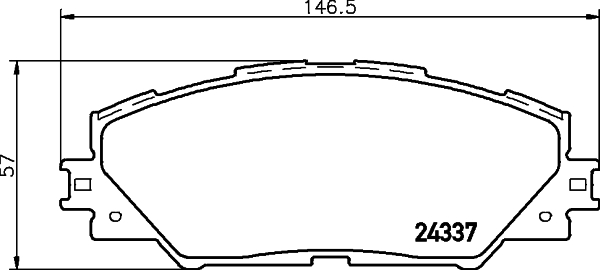 Колодки тормозные NAO <b>HELLA 8DB355028-431</b> - изображение