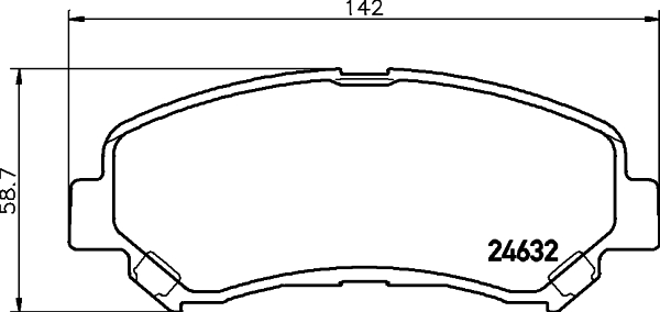 Колодки тормозные NAO <b>HELLA 8DB355028-671</b> - изображение