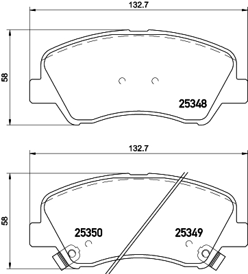 Колодки тормозные NAO <b>HELLA 8DB355028-881</b> - изображение