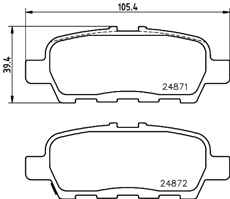 Колодки тормозные NAO <b>HELLA 8DB355029-691</b> - изображение