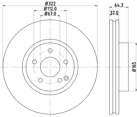 Диск тормозной <b>HELLA 8DD355129-521</b> - изображение