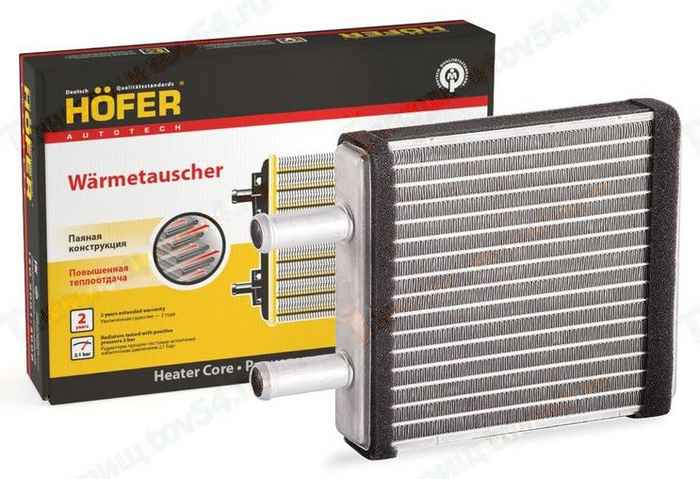 Радиатор отопителя ВАЗ 2170 Приора с кондиционером Halla алюминиевый <b>HOFER HF 730 237</b> - изображение