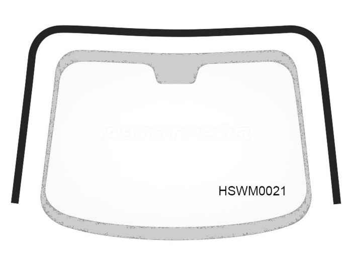 Молдинг лобового стекла ВАЗ 2123 Нива Шевроле Chevrolet Niva 98- / LADA Niva Travel 21- HOSU HSWM0021 - изображение