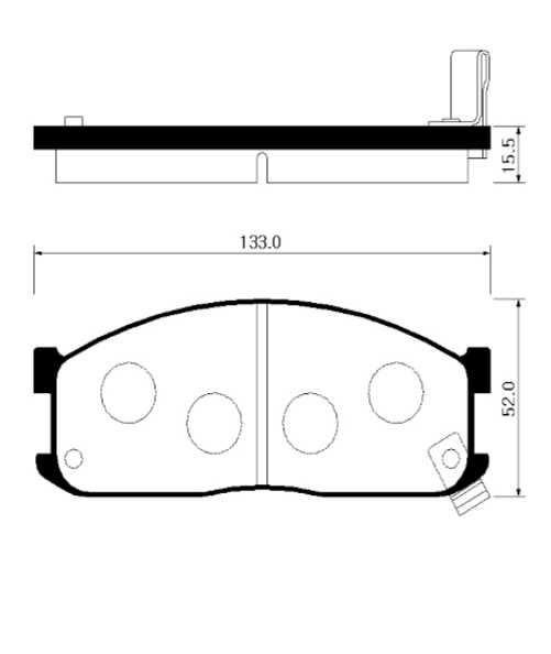 Колодки тормозные MAZDA E1600 (78-84),E2000 (84-03) передние (4шт.) <b>HSB HP1010</b> - изображение 1