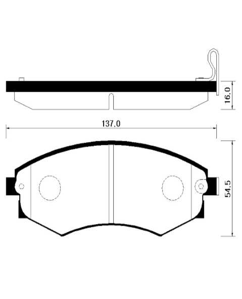 Колодки тормозные дисковые передн SSANGYONG: MUSSO(NEW), KORANDO(NEW) <b>HSB HP4001</b> - изображение 1