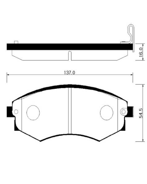 Колодки тормозные SSANGYONG Korando (97-),Rexton (01-) HYUNDAI Sonata (-98) передние (4шт.) <b>HSB HP4004</b> - изображение 1