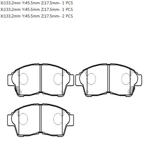Колодки тормозные дисковые передн TOYOTA: CAMRY 91-01, CARINA E 91-01, COROLLA 92-00, PICNIC 96-01, RAV 4 94-00 <b>HSB HP5001</b> - изображение 1