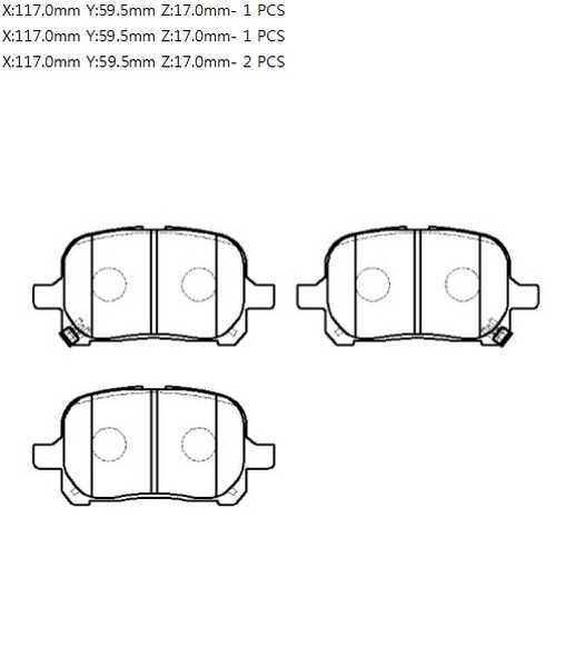 Колодки тормозные дисковые передн LEXUS: ES300 96-02, RX300 99-02  TOYOTA: AVALON 98-05, CAMRY 96-01, PREVIA 00-, SOLARA 99-03 <b>HSB HP5005</b> - изображение 1