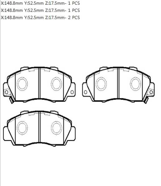 Колодки тормозные HONDA Accord (91-98),CR-V (95-02),HRV (98-) передние (4шт.) <b>HSB HP5009</b> - изображение 1