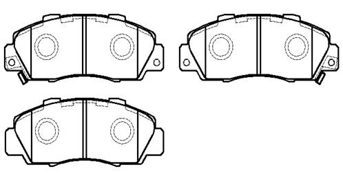 Колодки тормозные HONDA Accord (91-98),CR-V (95-02),HRV (98-) передние (4шт.) <b>HSB HP5009</b> - изображение Колодки тормозные HONDA Accord (91-98),CR-V (95-02),HRV (98-) передние (4шт.) <b>HSB HP5009</b> - изображение
