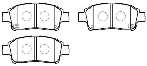 Колодки тормозные дисковые передн TOYOTA: YARIS, ECHO 99-03 <b>HSB HP5018</b> - изображение