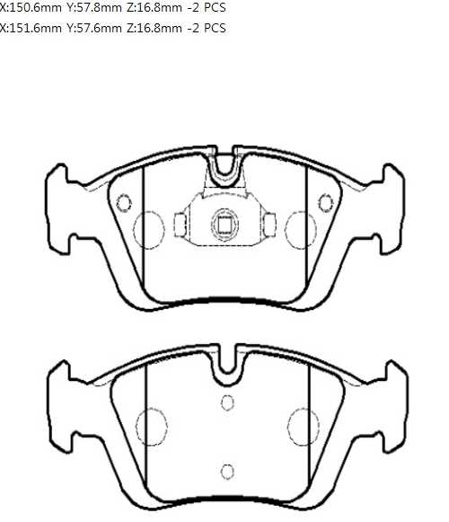 Колодки торм. ( №1 в корее) BMWZ4318325328Z3318325328320i325i`91-08`91-08 E36E46 перед. к-т <b>HSB HP5031</b> - изображение 1