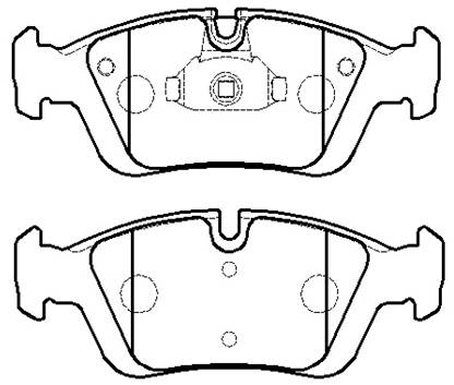 Колодки торм. ( №1 в корее) BMWZ4318325328Z3318325328320i325i`91-08`91-08 E36E46 перед. к-т <b>HSB HP5031</b> - изображение