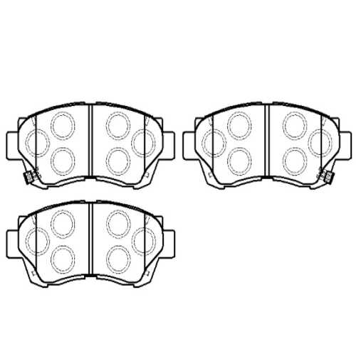 Колодки тормозные TOYOTA Camry (91-01),Celica (2.0) (93-99) передние (4шт.) <b>HSB HP5034</b> - изображение 1