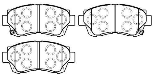 Колодки тормозные TOYOTA Camry (91-01),Celica (2.0) (93-99) передние (4шт.) <b>HSB HP5034</b> - изображение Колодки тормозные TOYOTA Camry (91-01),Celica (2.0) (93-99) передние (4шт.) <b>HSB HP5034</b> - изображение