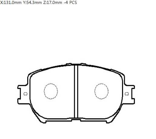 Колодки тормозные дисковые передн TOYOTA: CAMRY 01-06 <b>HSB HP5053</b> - изображение 1