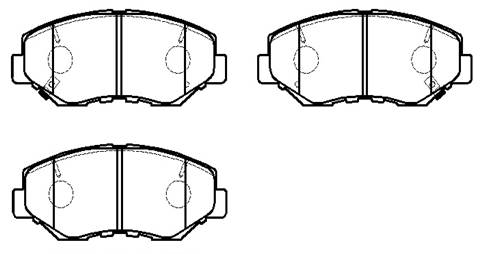Колодки тормозные дисковые передн HONDA: ACCORD 03-07, CR-V 02-06, Element 03-09 <b>HSB HP5096</b> - изображение Колодки тормозные дисковые передн HONDA: ACCORD 03-07, CR-V 02-06, Element 03-09 <b>HSB HP5096</b> - изображение