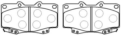 Колодки тормозные дисковые TOYOTA HILUX III 05- передние к-т <b>HSB HP5200</b> - изображение Колодки тормозные дисковые TOYOTA HILUX III 05- передние к-т <b>HSB HP5200</b> - изображение