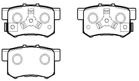 Колодки тормозные дисковые задн HONDA: CR-V 04.9- <b>HSB HP5209</b> - изображение