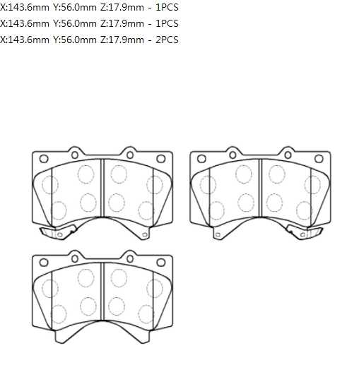Колодки тормозные дисковые LEXUS: LX570  Toyota: Land Cruiser, Sequoia, Tundra <b>HSB HP5213</b> - изображение 1