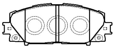 Колодки тормозные дисковые передн TOYOTA: YARIS 05- (-ABS, +ESP), ALLION 1.5 07-, BELTA 1.0, 1.5 05-, VITZ 1.0 VVTi 05- <b>HSB HP5245</b> - изображение