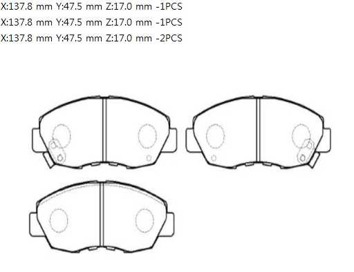 Колодки тормозные дисковые HONDA ACCORD SEDAN 98-, <b>HSB HP8151</b> - изображение 1