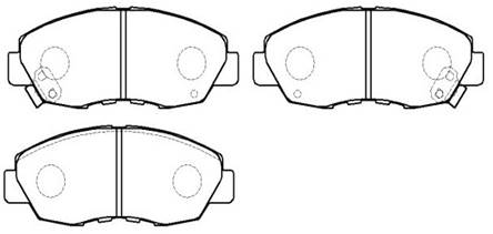 Колодки тормозные дисковые HONDA ACCORD SEDAN 98-, <b>HSB HP8151</b> - изображение