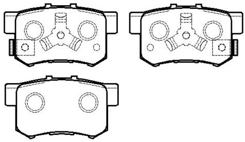 Колодки тормозные дисковые HONDA CR-V 04.9- <b>HSB HP8163</b> - изображение