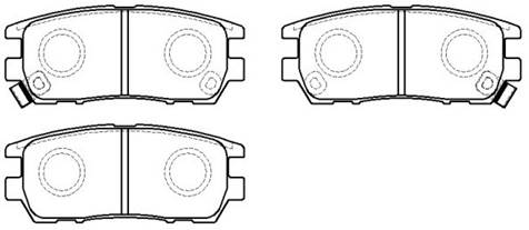 Колодки тормозные дисковые MITSUBISHI: PAJERO, MON <b>HSB HP8307</b> - изображение